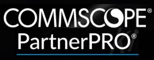 COMMSCOPE PartnerPRO logo on black background.