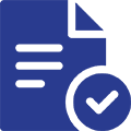 Document icon with a checkmark symbol.